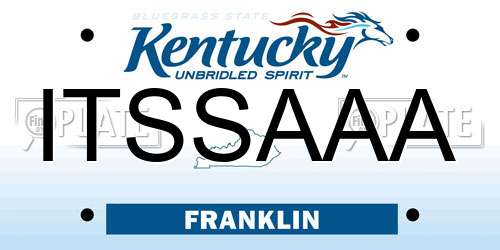 ITSSAAA Kentucky License Plate