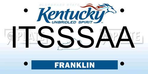 ITSSSAA Kentucky License Plate