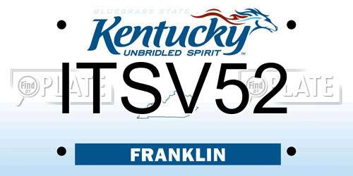 ITSV52 Kentucky License Plate