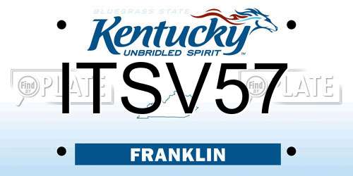 ITSV57 Kentucky License Plate