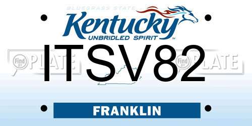 ITSV82 Kentucky License Plate