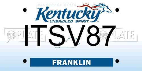 ITSV87 Kentucky License Plate