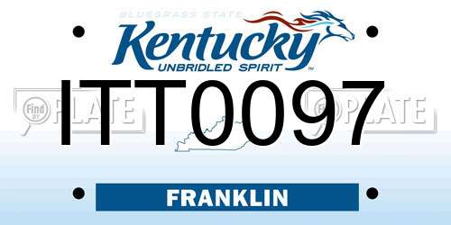 ITT0097 Kentucky License Plate