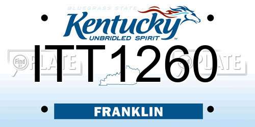 ITT1260 Kentucky License Plate