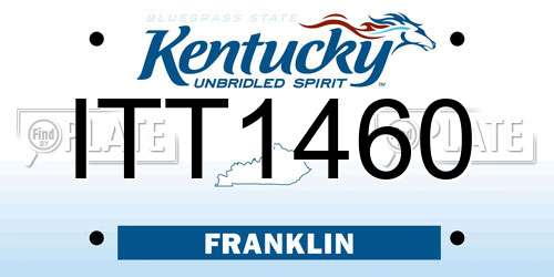ITT1460 Kentucky License Plate