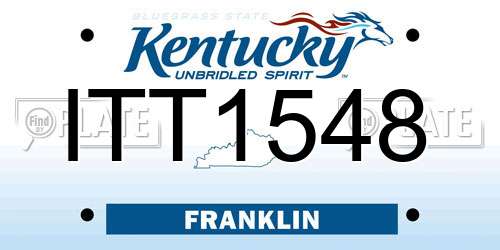ITT1548 Kentucky License Plate