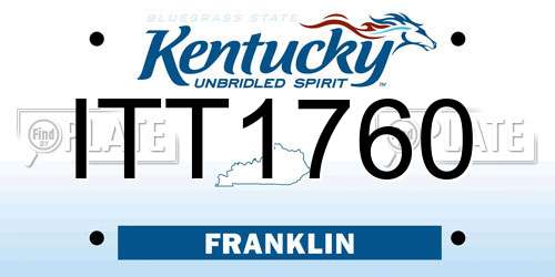 ITT1760 Kentucky License Plate