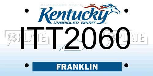 ITT2060 Kentucky License Plate