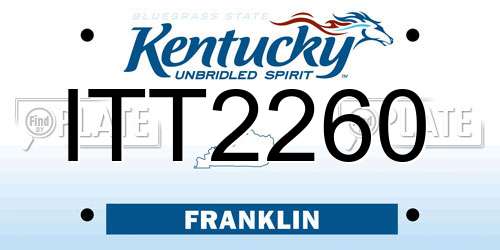 ITT2260 Kentucky License Plate