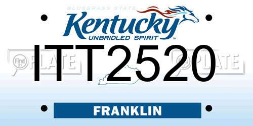 ITT2520 Kentucky License Plate