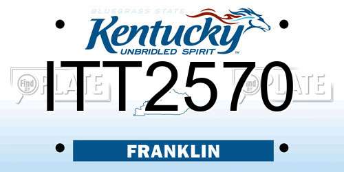 ITT2570 Kentucky License Plate