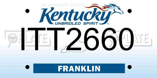 ITT2660 Kentucky License Plate
