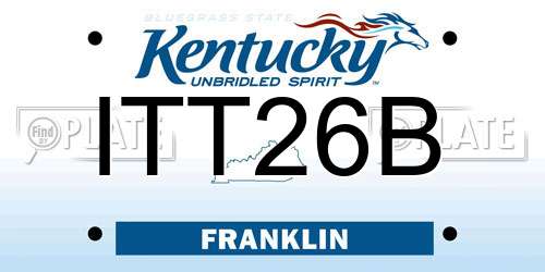 ITT26B Kentucky License Plate