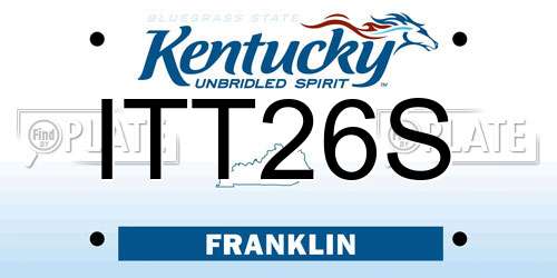 ITT26S Kentucky License Plate
