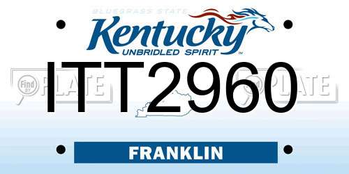ITT2960 Kentucky License Plate