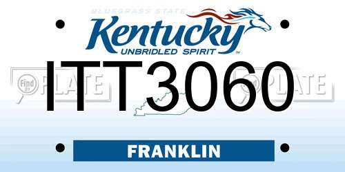 ITT3060 Kentucky License Plate