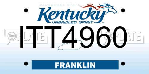 ITT4960 Kentucky License Plate