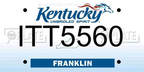 ITT5560 Kentucky License Plate