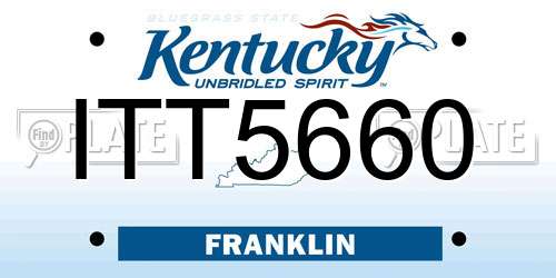 ITT5660 Kentucky License Plate