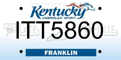 ITT5860 Kentucky License Plate