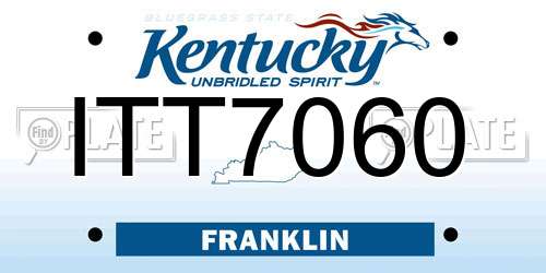 ITT7060 Kentucky License Plate