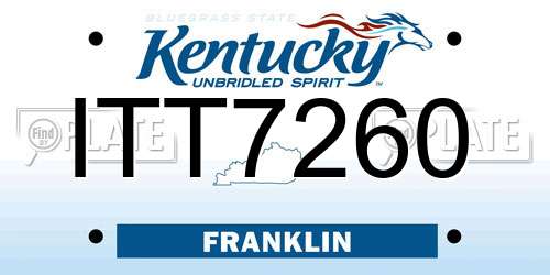 ITT7260 Kentucky License Plate
