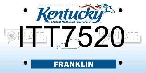ITT7520 Kentucky License Plate