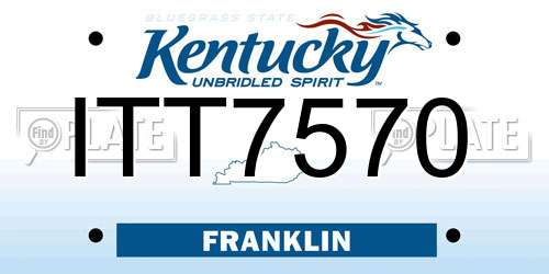 ITT7570 Kentucky License Plate