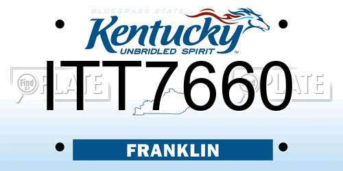 ITT7660 Kentucky License Plate