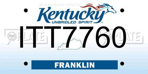 ITT7760 Kentucky License Plate