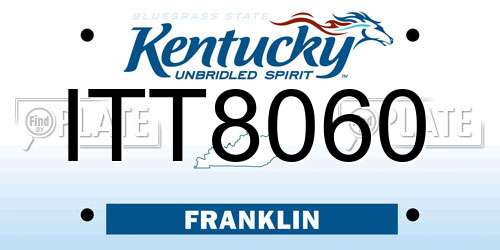 ITT8060 Kentucky License Plate
