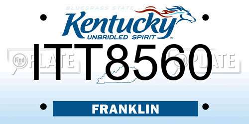 ITT8560 Kentucky License Plate