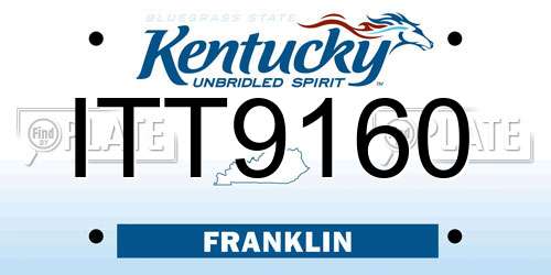ITT9160 Kentucky License Plate