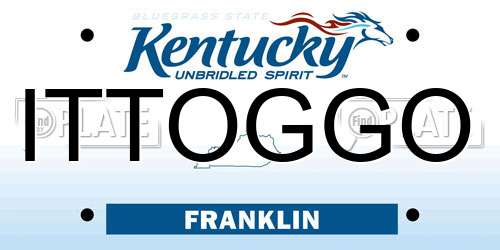 ITTOGGO Kentucky License Plate