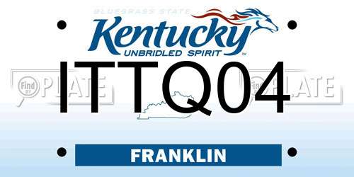ITTQ04 Kentucky License Plate