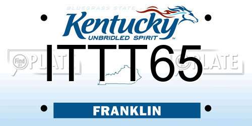 ITTT65 Kentucky License Plate