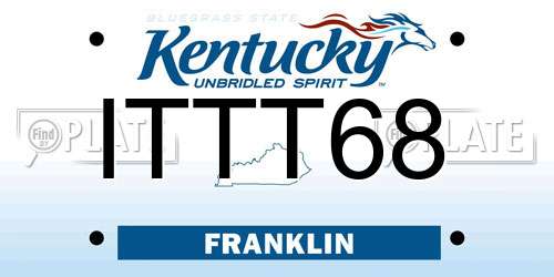 ITTT68 Kentucky License Plate