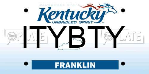 ITYBTY Kentucky License Plate
