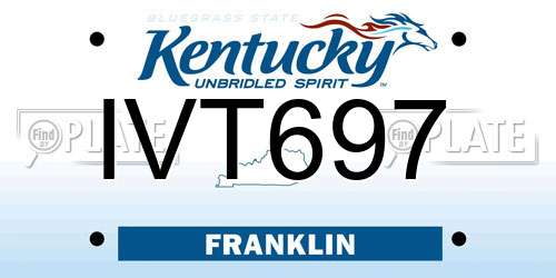 IVT697 Kentucky License Plate