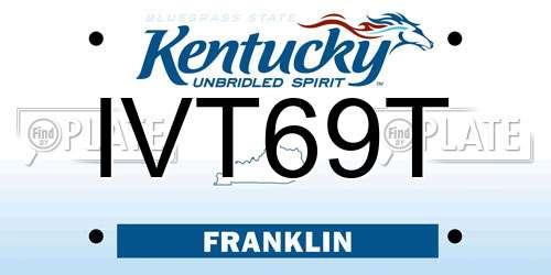 IVT69T Kentucky License Plate