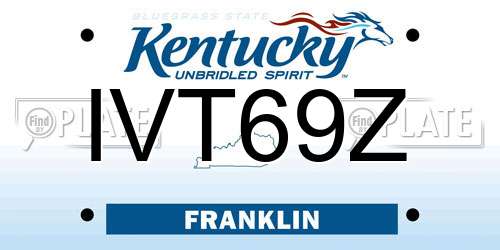 IVT69Z Kentucky License Plate
