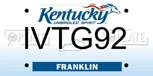 IVTG92 Kentucky License Plate