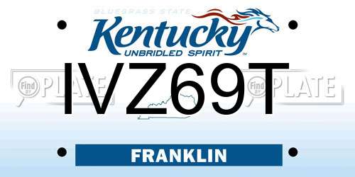 IVZ69T Kentucky License Plate