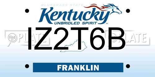 IZ2T6B Kentucky License Plate