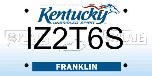 IZ2T6S Kentucky License Plate