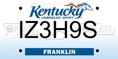 IZ3H9S Kentucky License Plate