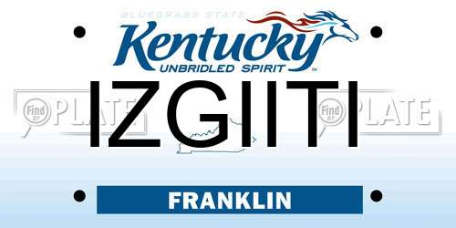 IZGIITI Kentucky License Plate