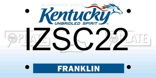 IZSC22 Kentucky License Plate