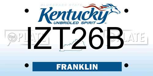 IZT26B Kentucky License Plate