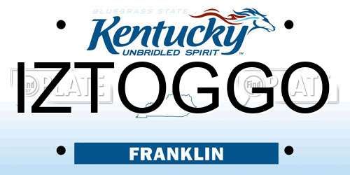IZTOGGO Kentucky License Plate